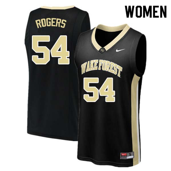 Women #54 Rodney Rogers Wake Forest Demon Deacons College Basketball Jerseys Sale-Black
